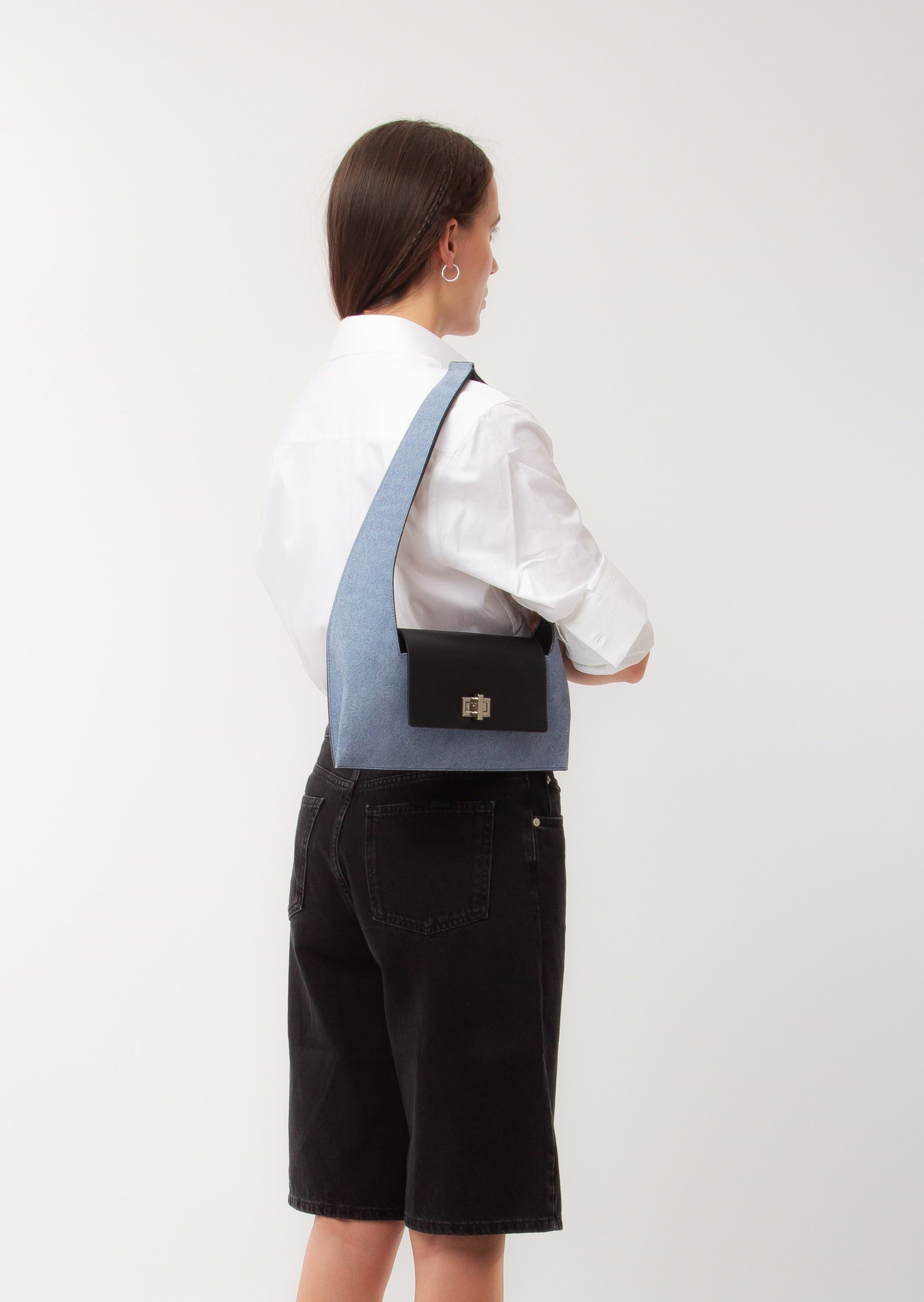 Baguette - Suede Denim & Black
