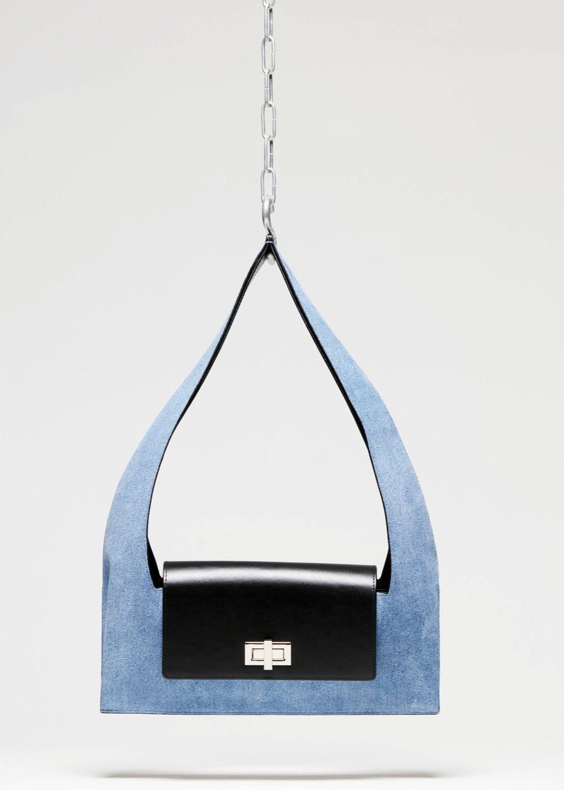 Baguette - Suede Denim & Black